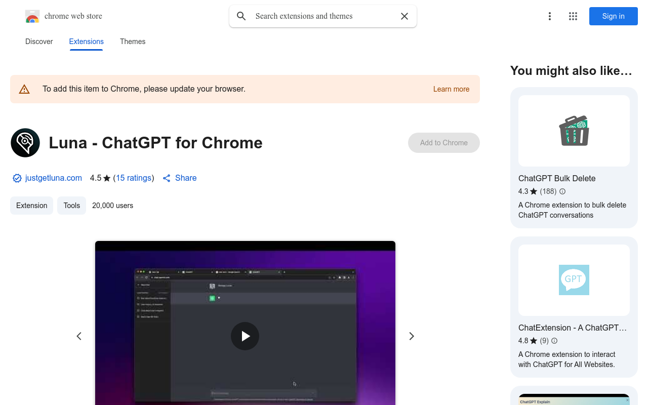 Luna - ChatGPT for Chrome