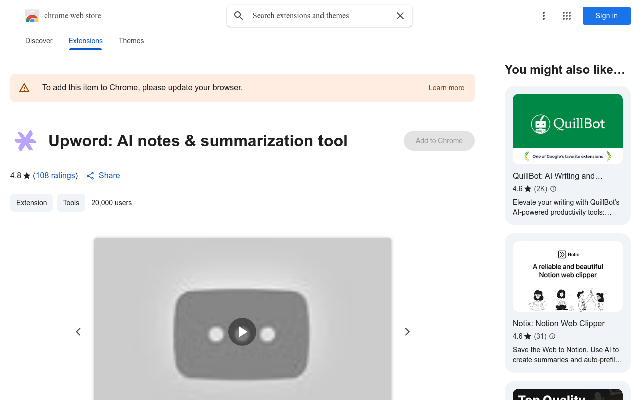 Upword: AI notes & summarization tool