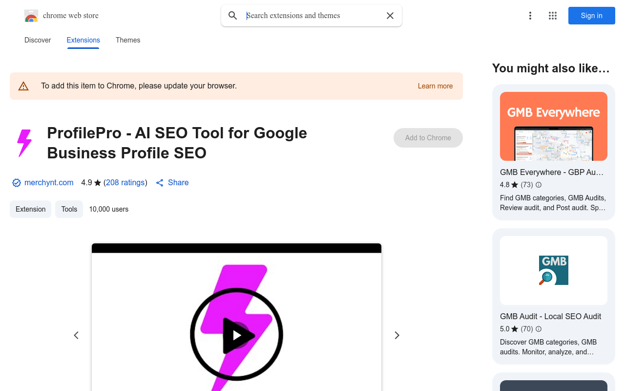 ProfilePro - AI SEO Tool for Google Business Profile SEO