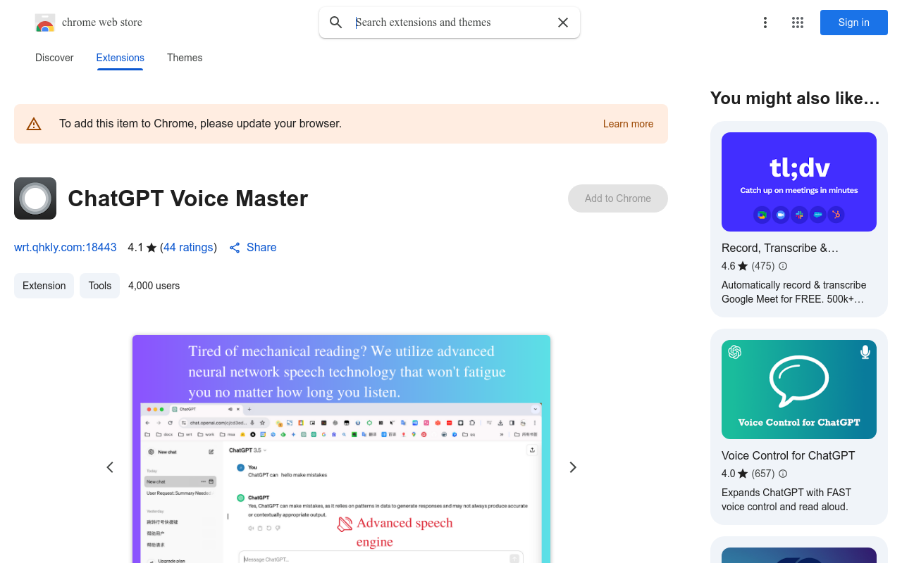 Voice Master for ChatGPT (Sidebar Everywhere)