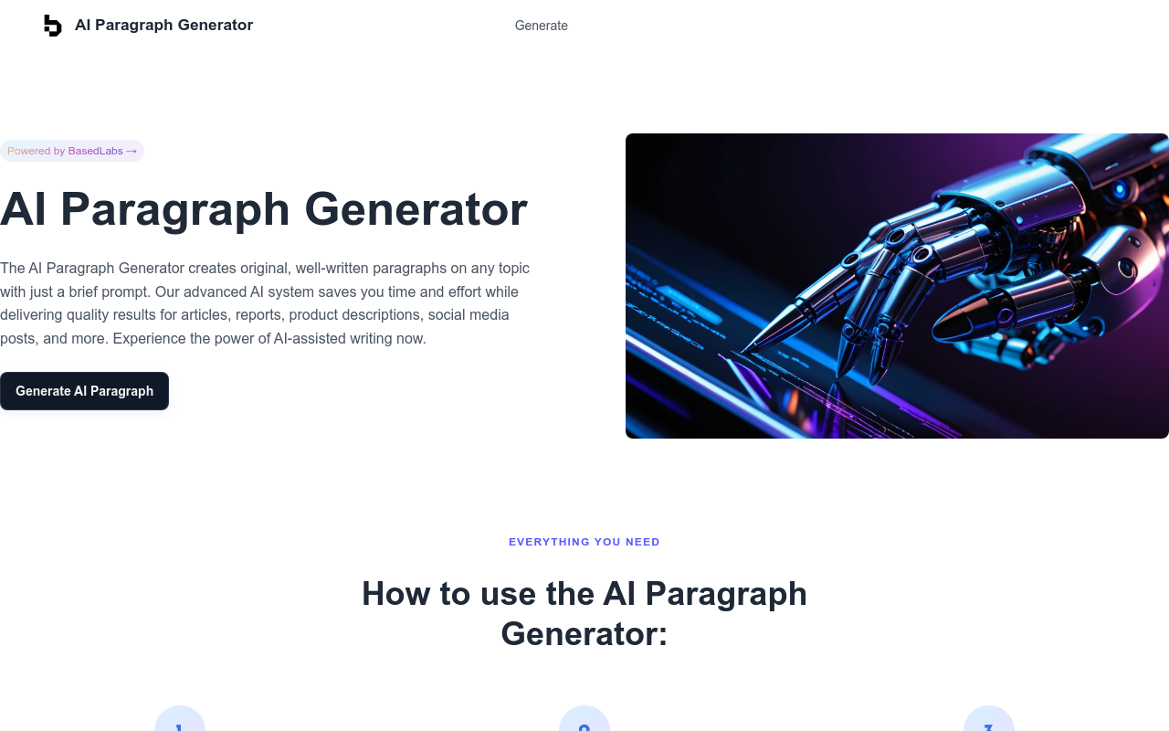 Free AI Paragraph Generator