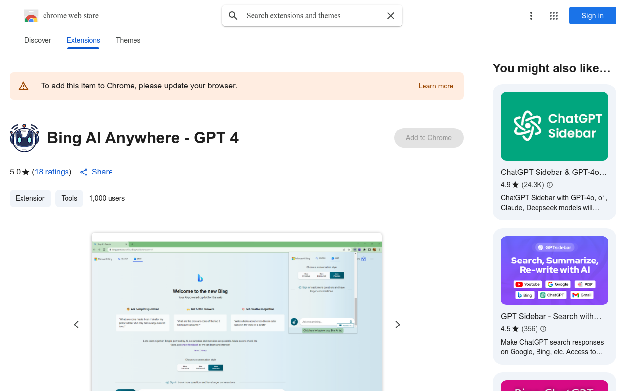 Bing AI Anywhere - GPT 4