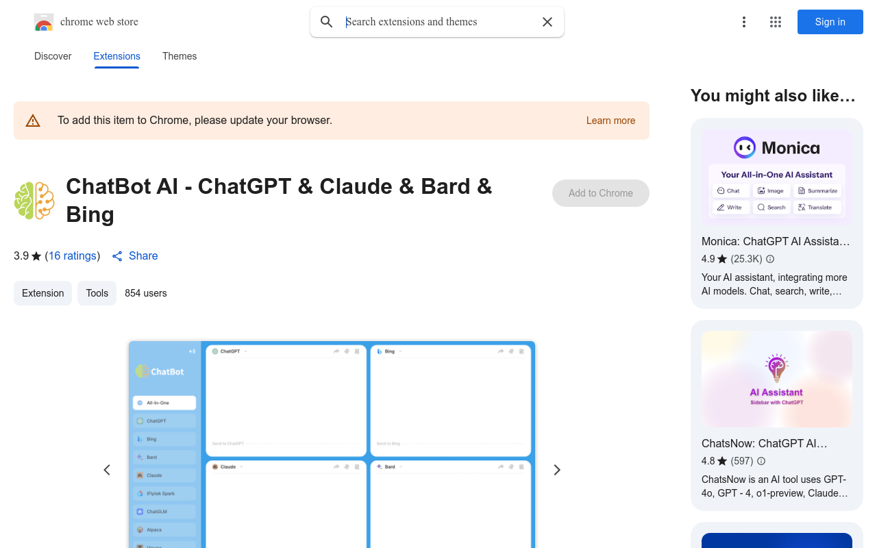 ChatBot AI - ChatGPT & Claude & Bard & Bing