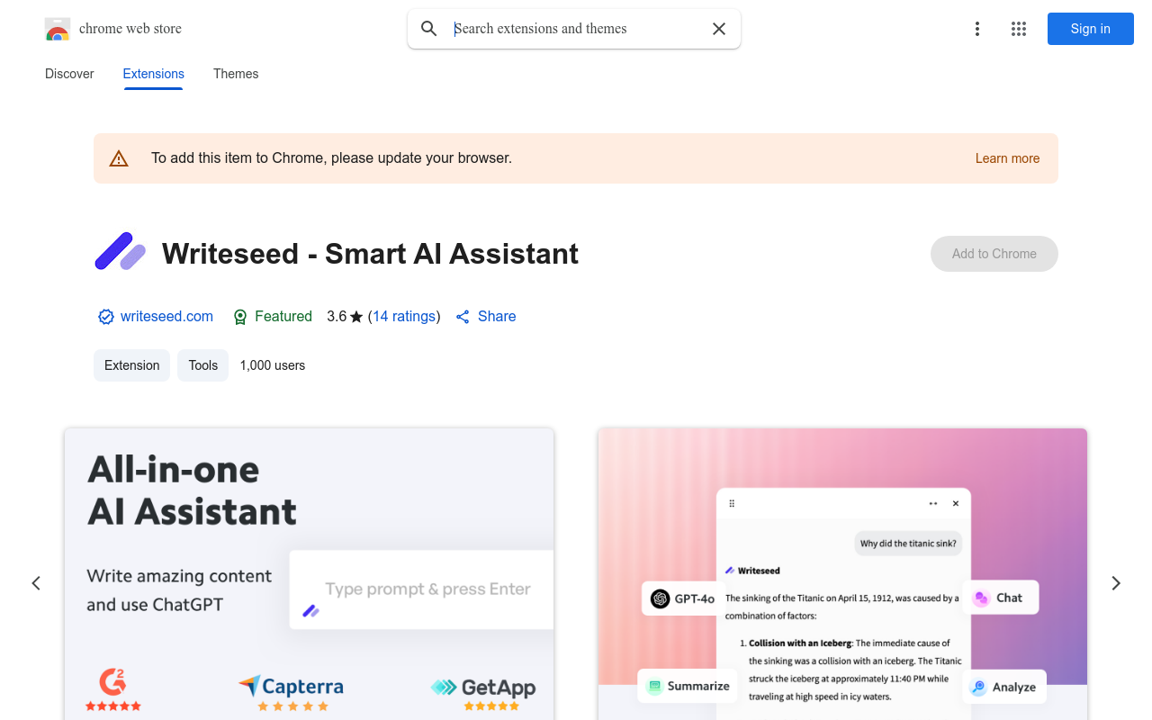 Writeseed - AI Assistant