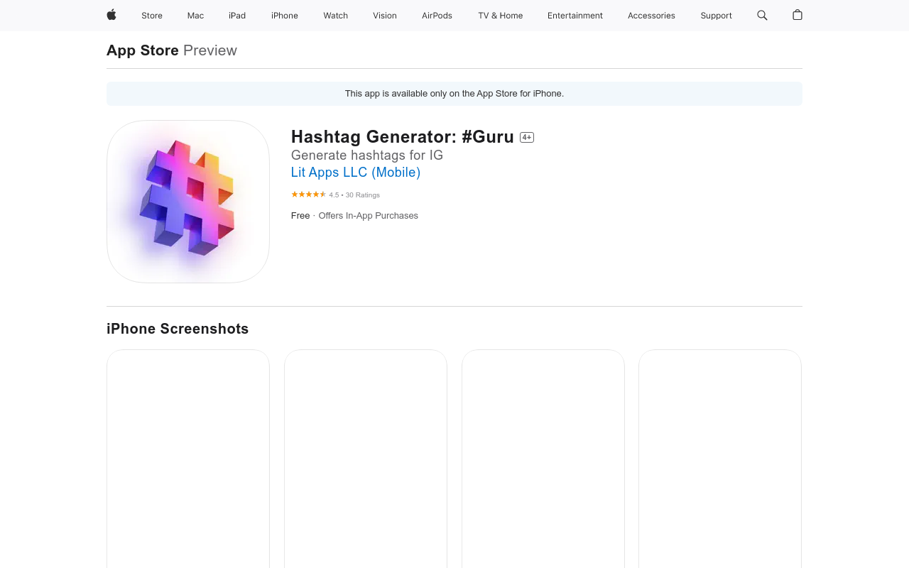 Hashtag Guru: AI Assist for IG