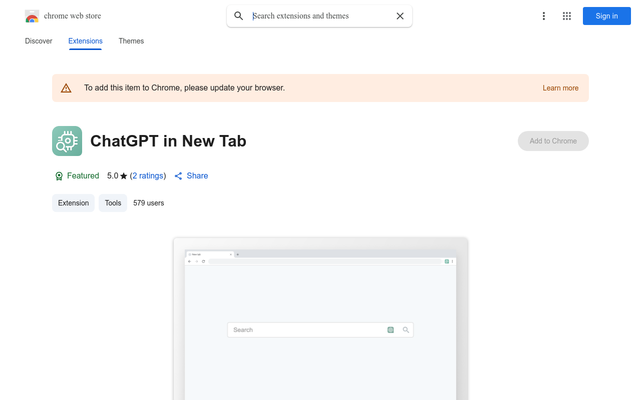 ChatGPT in New Tab