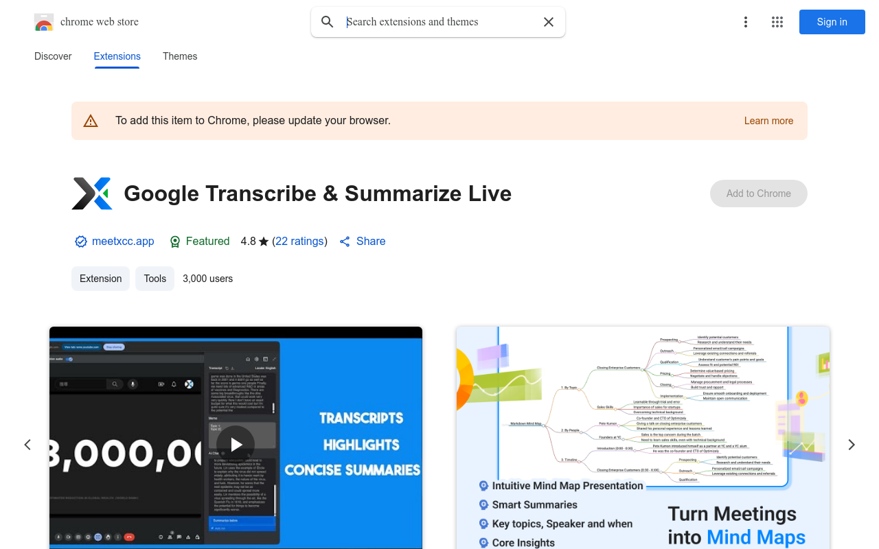 Google Transcribe & Summarize Live
