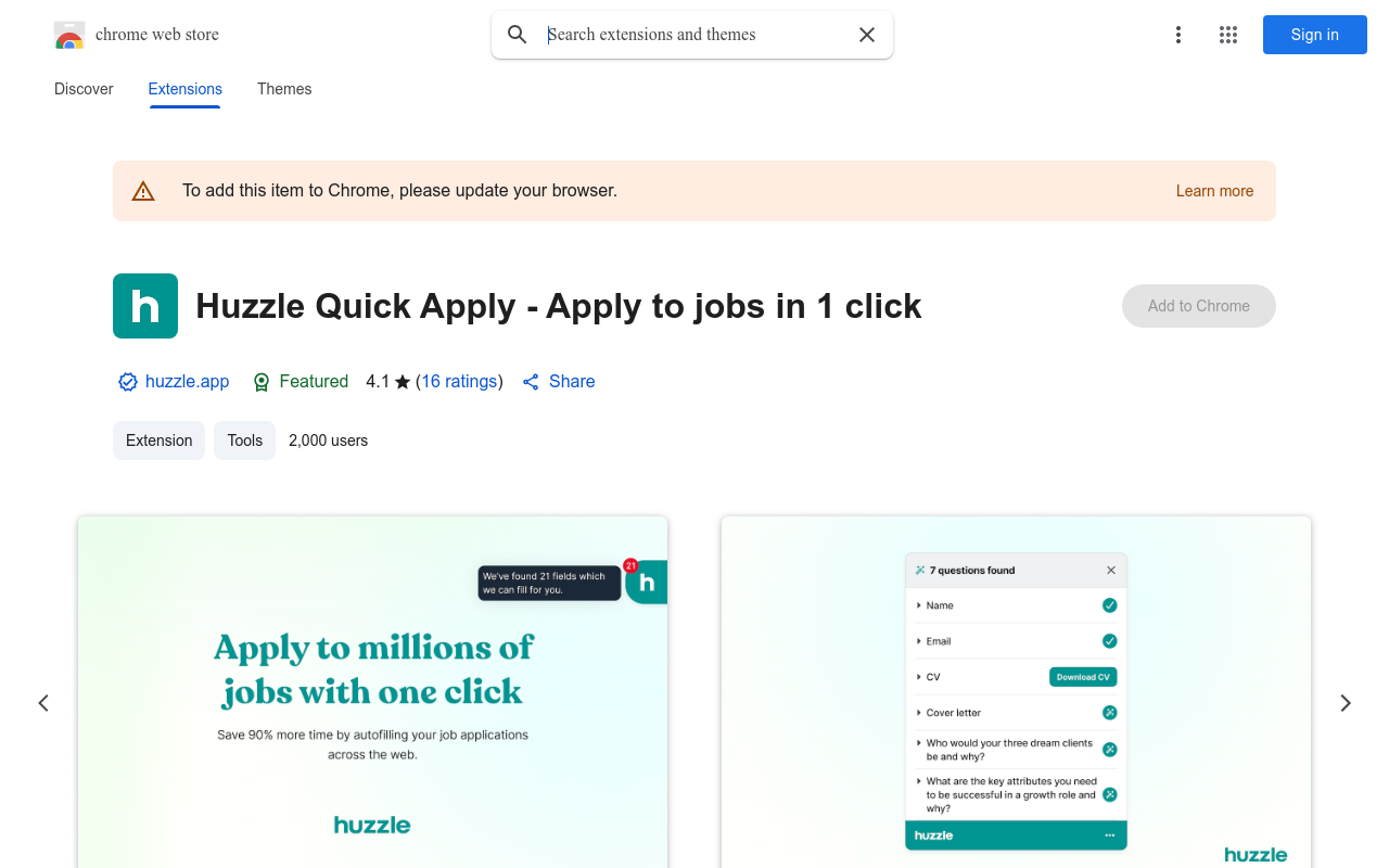 Huzzle Easy Apply - Autofill job applications