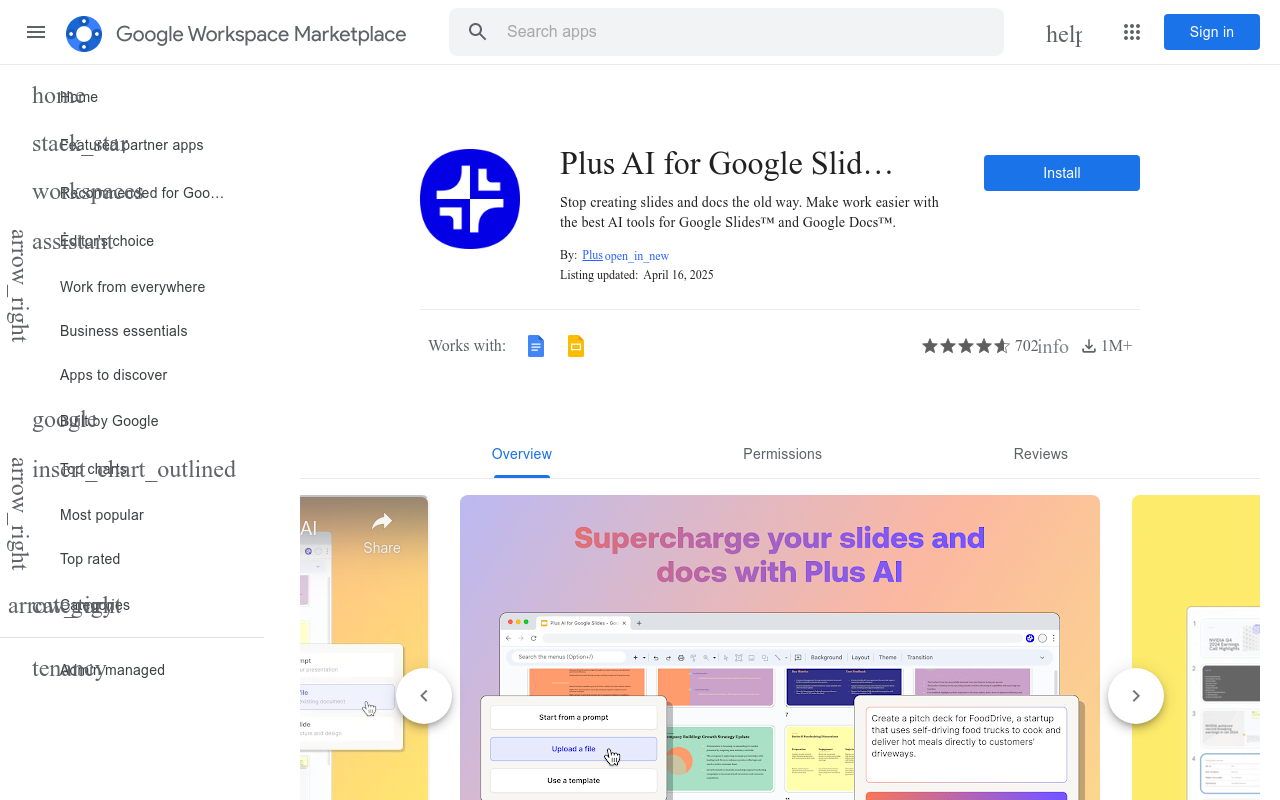 Plus AI for Google Slides