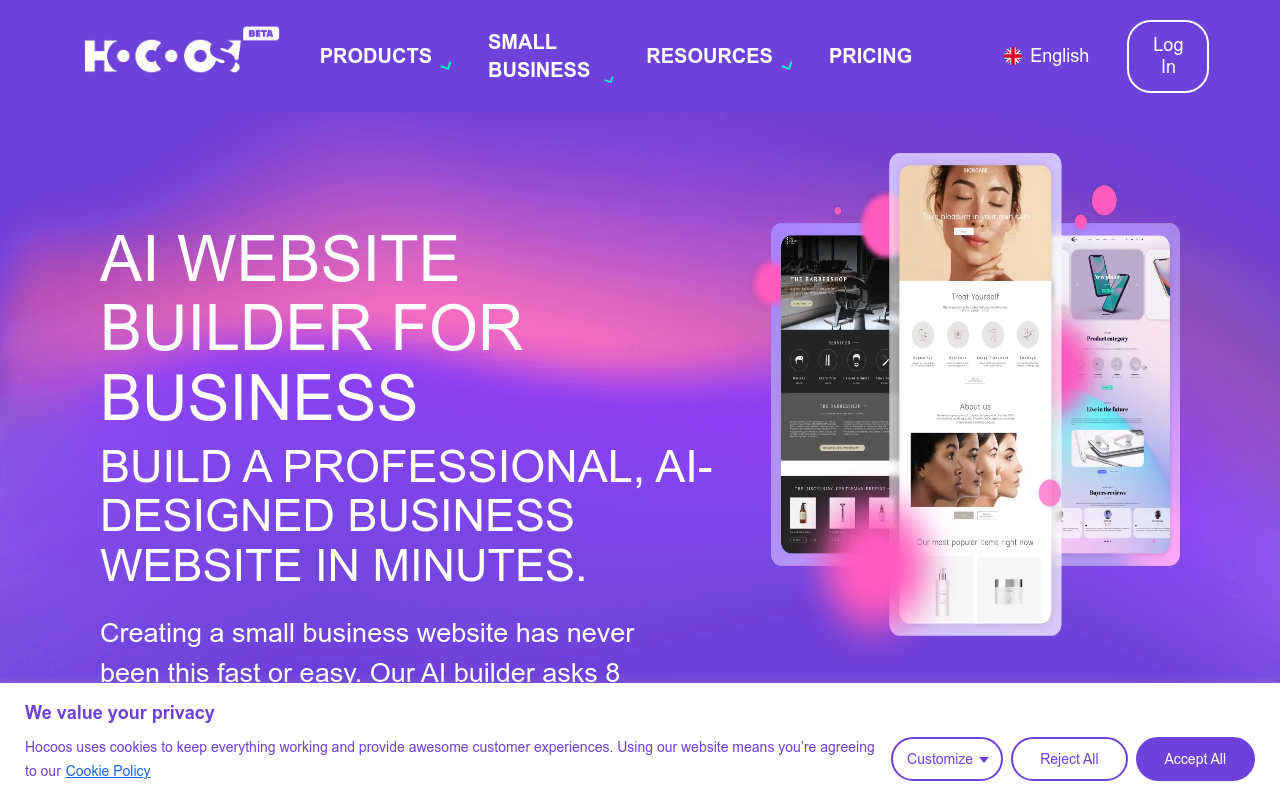 Hocoos AI Website Builder