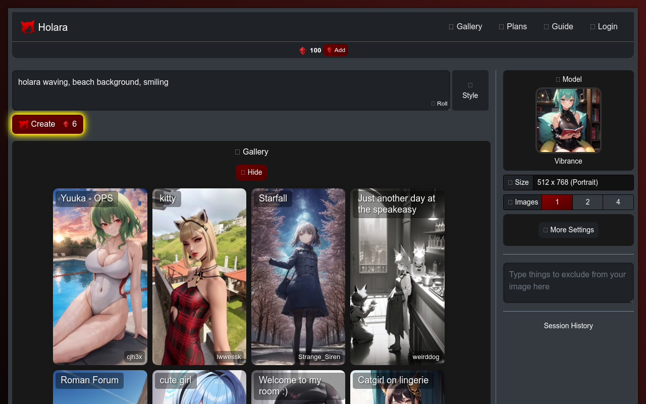 Holara - Anime Image Generation