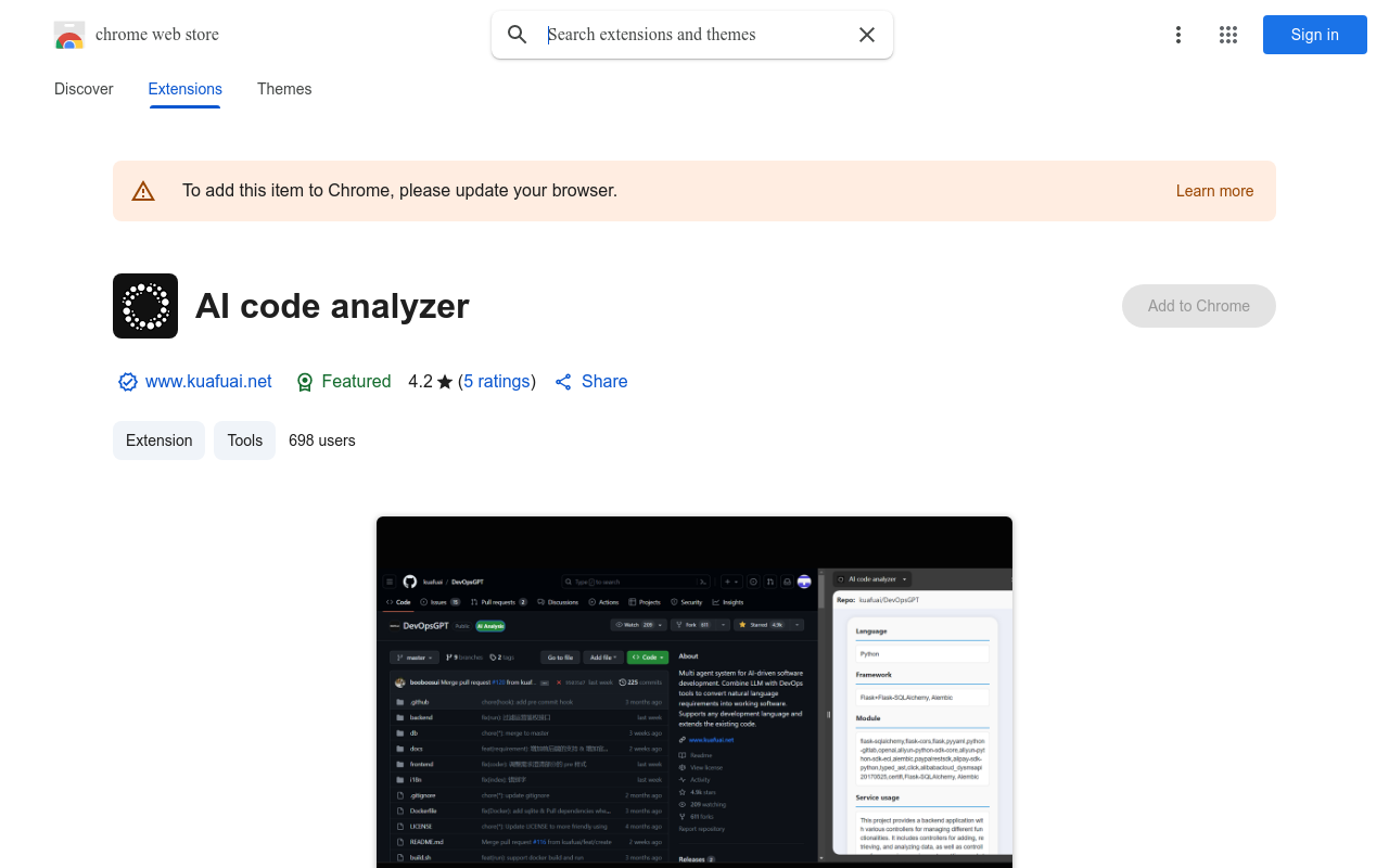 AI code analyzer