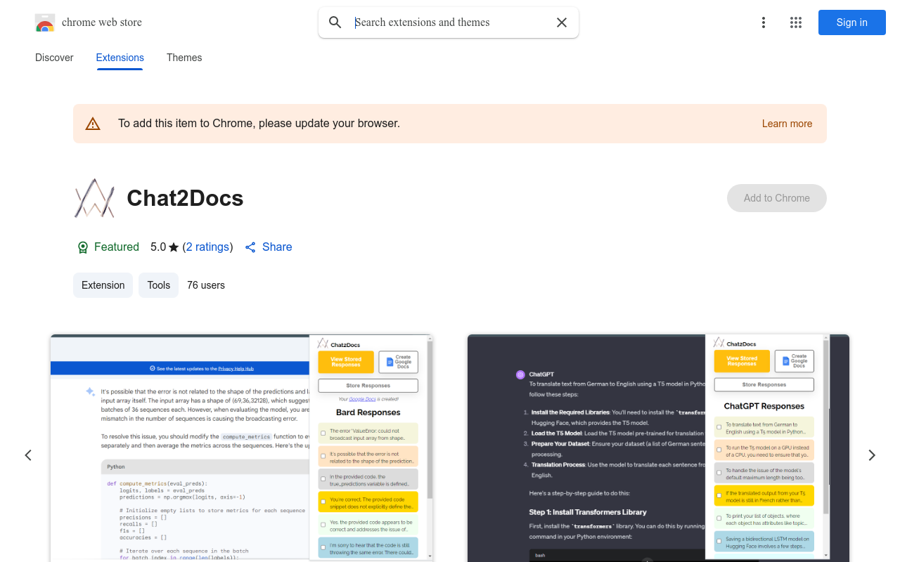 Chat2Docs