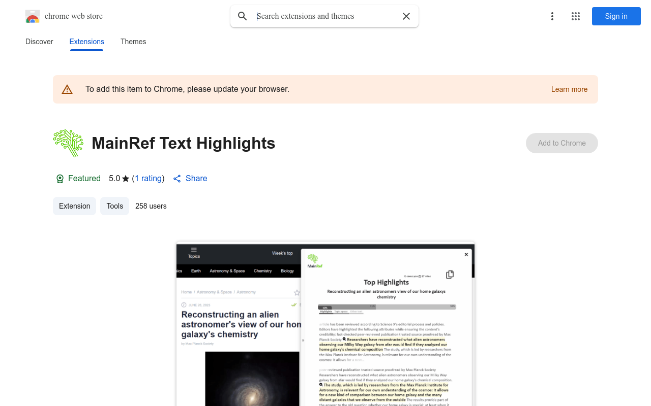 MainRef Text Highlights