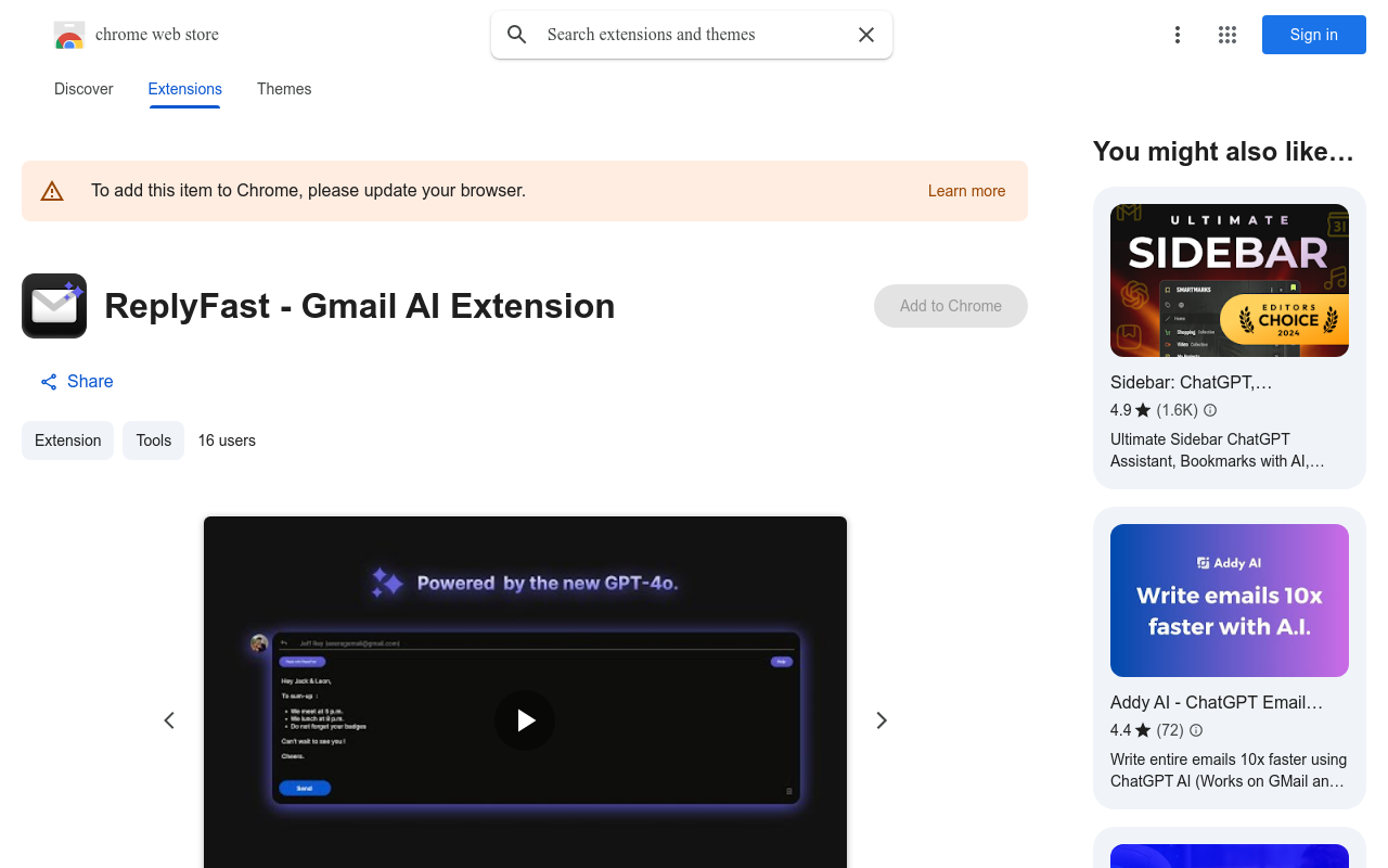 ReplyFast - Gmail AI Extension