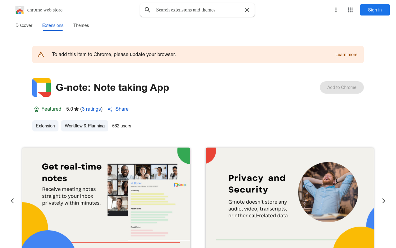 G-note: Note taking App