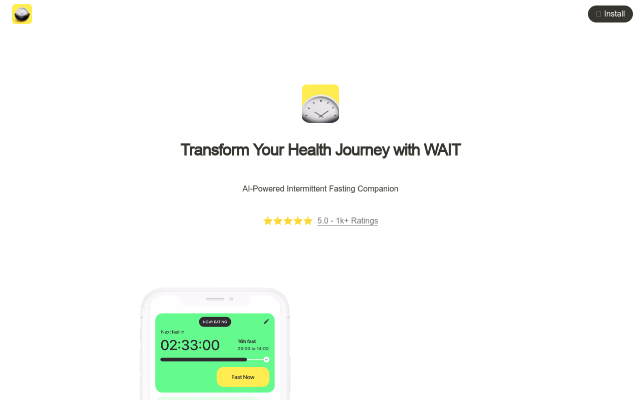 WAIT - AI-Powered Intermittent Fasting