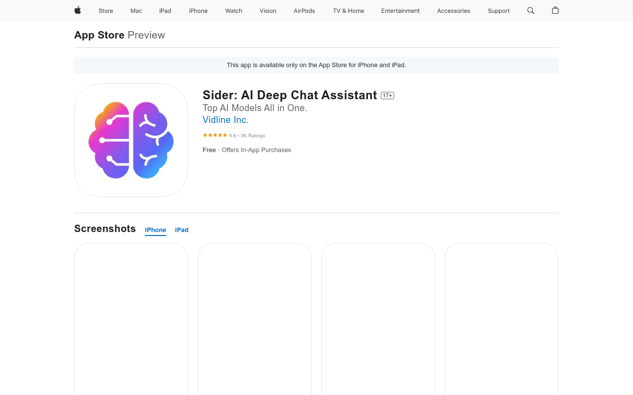 ChatScreen: Sider 2.0 for iOS