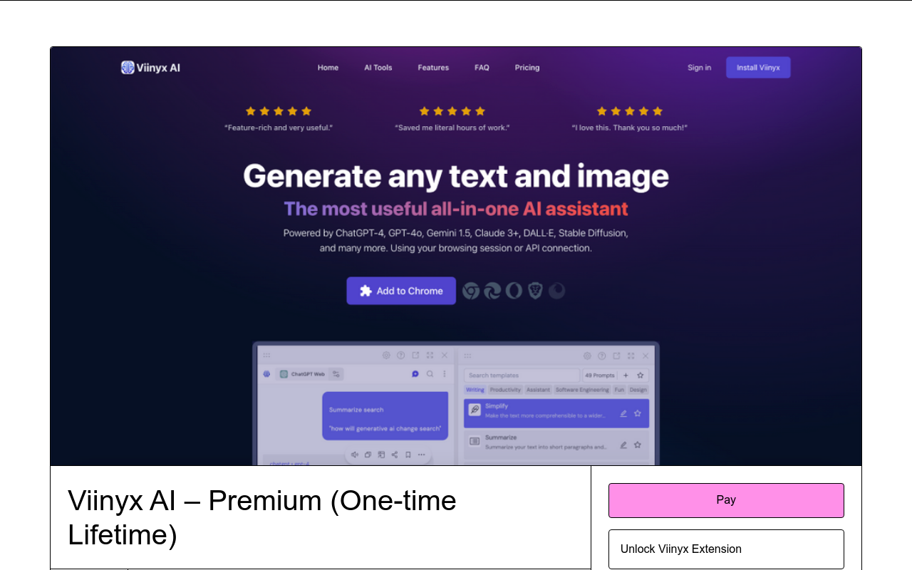 Viinyx AI - Browser Extension