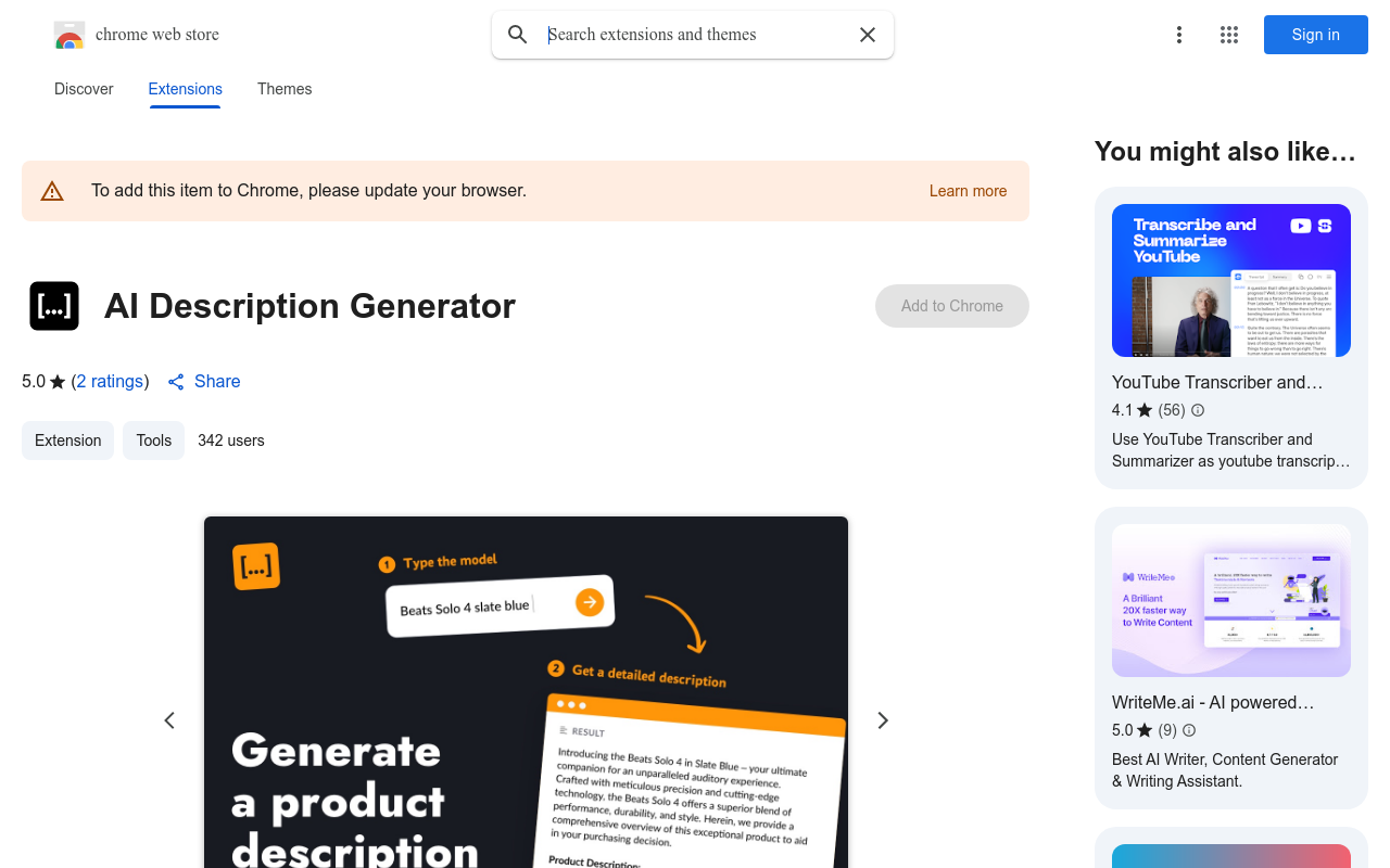 AI Description Generator
