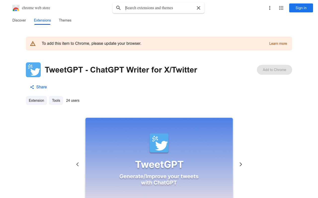 TweetGPT - ChatGPT Writer for X/Twitter