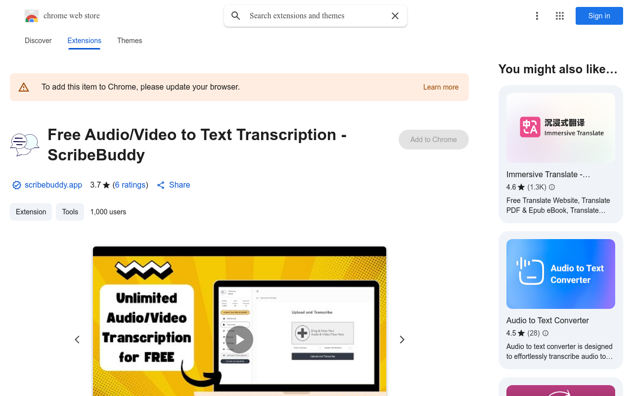 ScribeBuddy Transcribe Audio, Video to Text for free