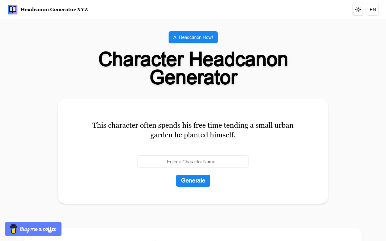Headcanon Generator XYZ