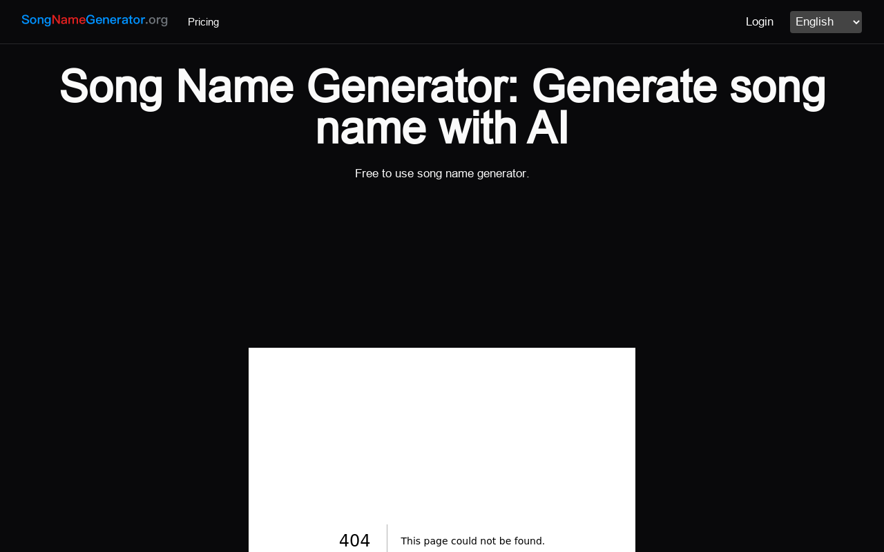 AI Song Name Generator