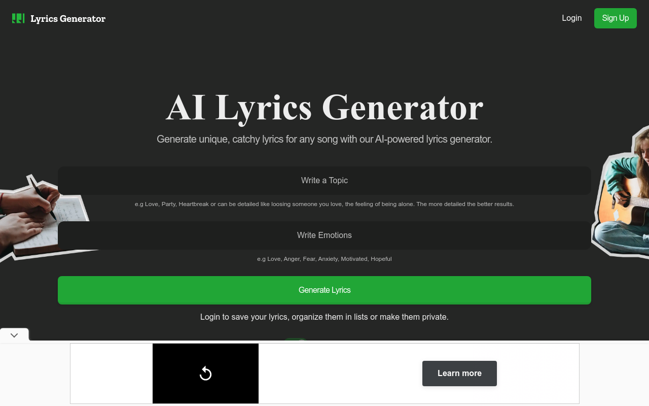 AI Lyrics Generator