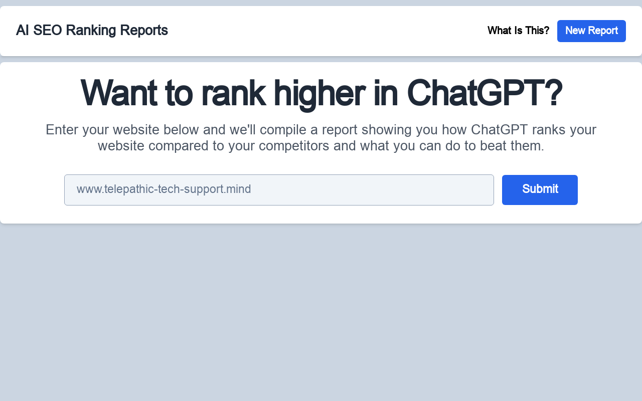 AI SEO Ranking Reports