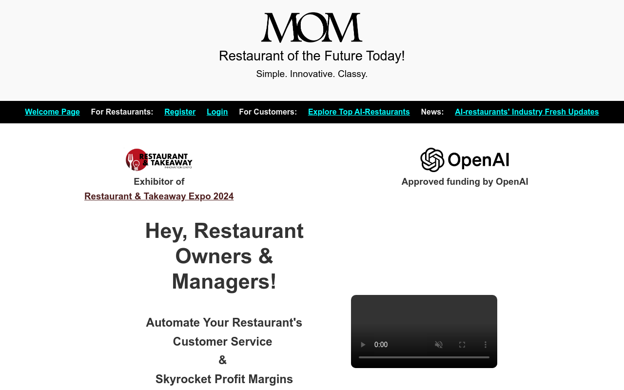 MOM AI Restaurant Assistant