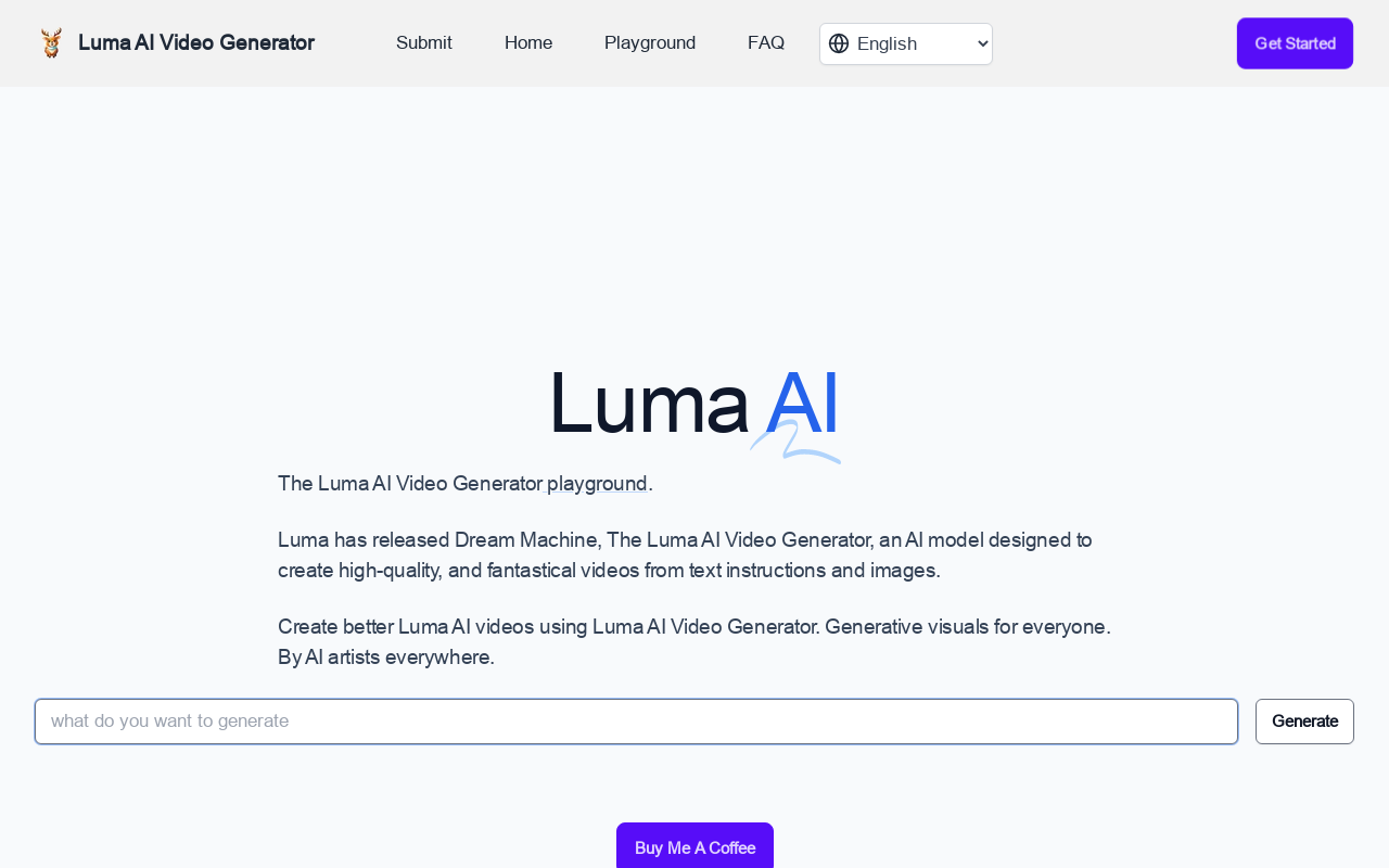 Free Luma AI Video Generator