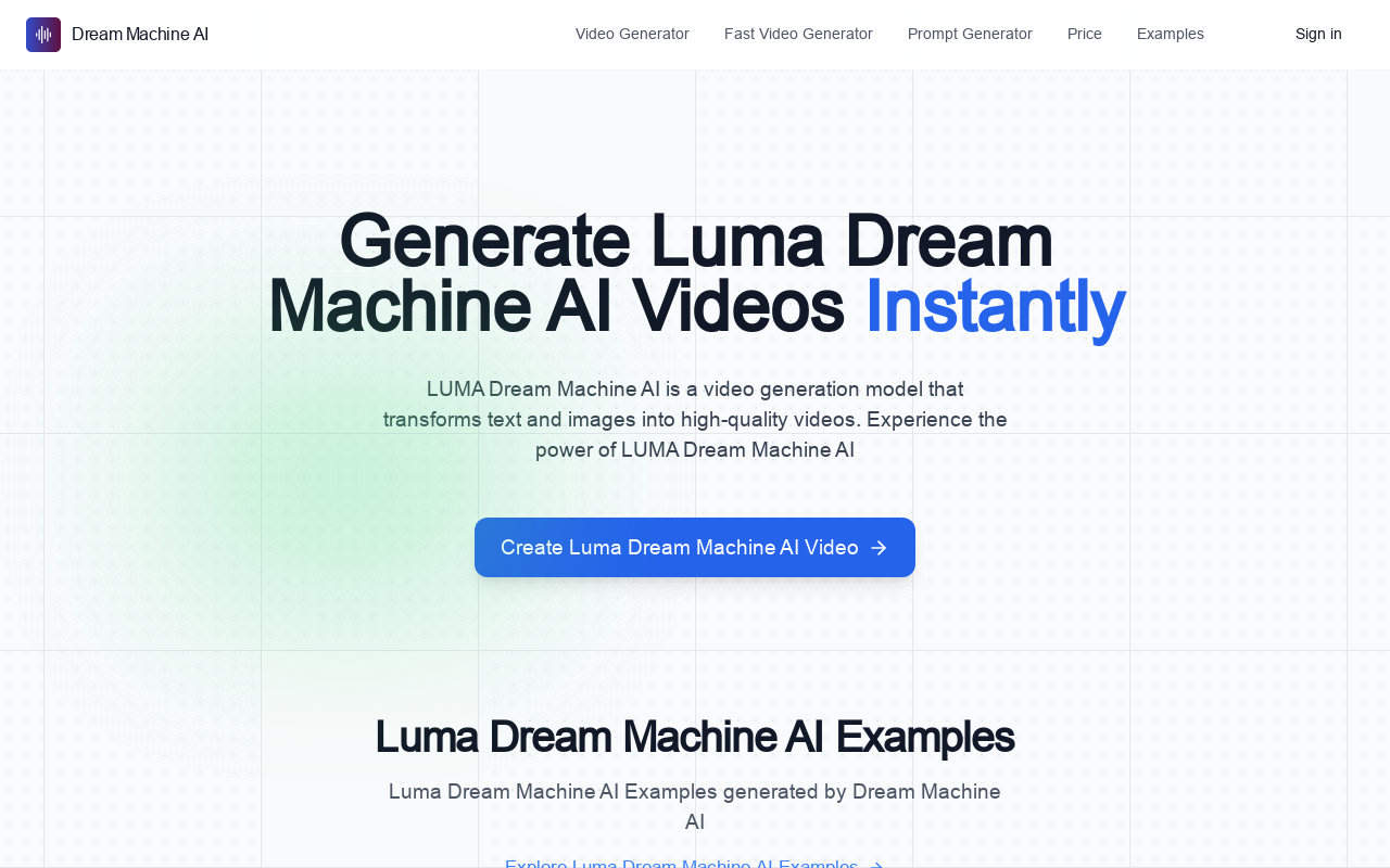 AI Video Generateor Dream Machine AI