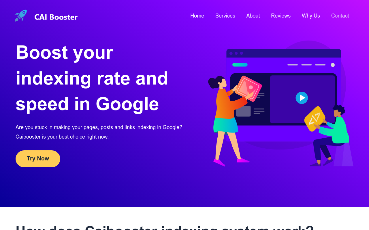 Caibooster - Best Google index tool