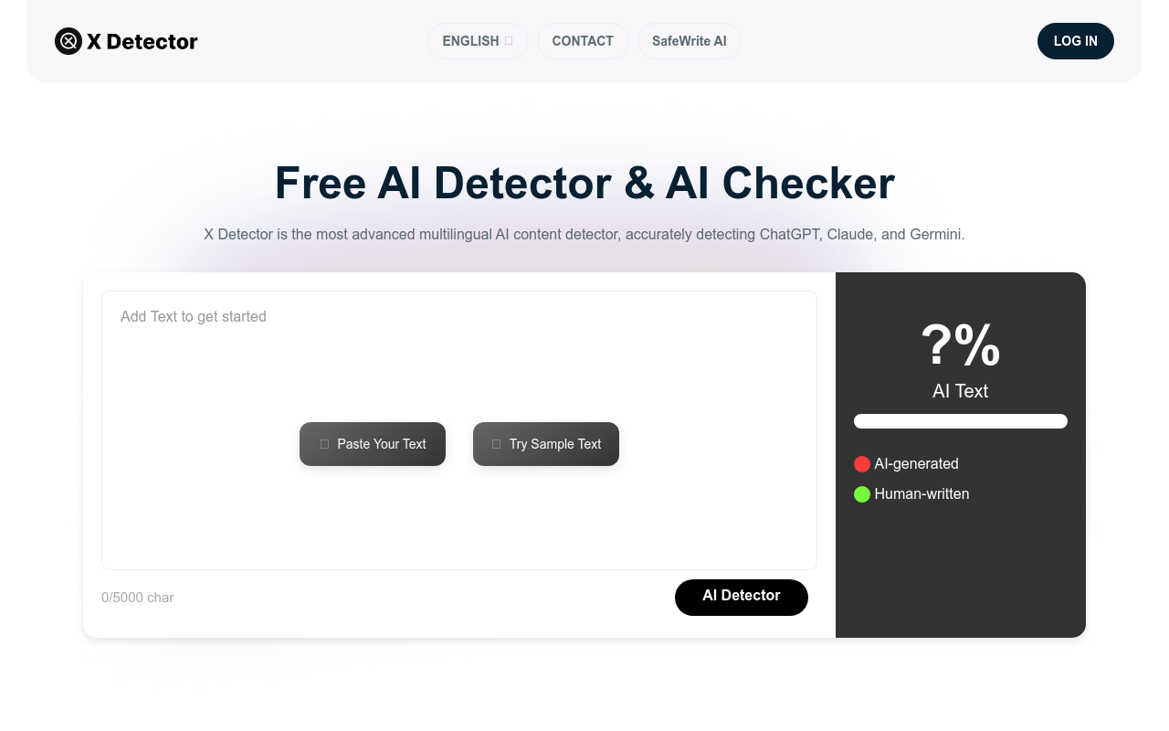 X Detector | AI Content Detector