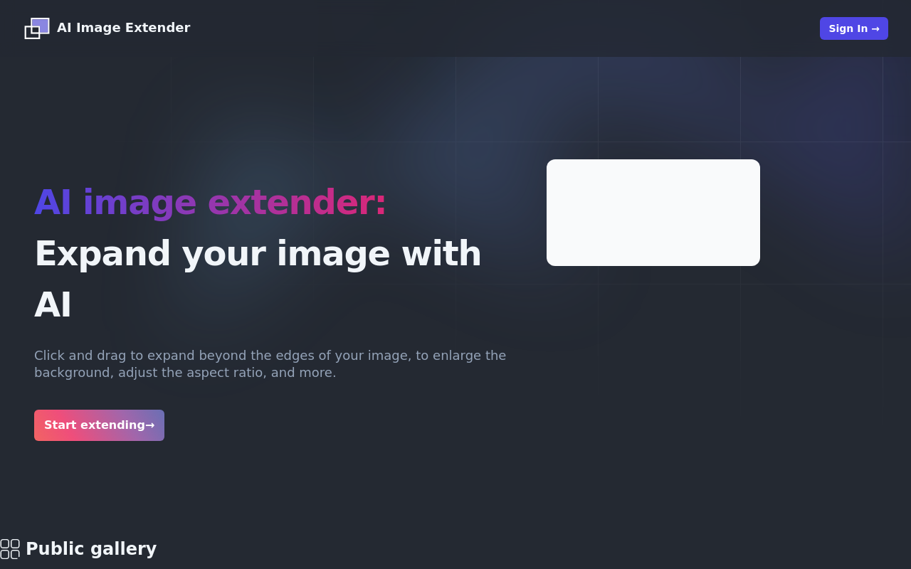 AI image extender