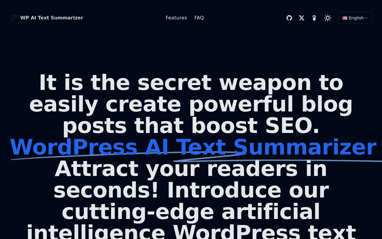 WP AI Text Summarizer