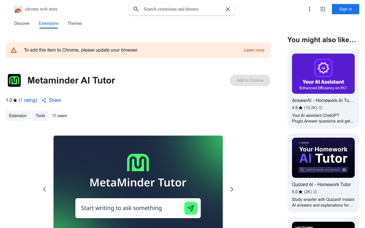 Metaminder AI Tutor