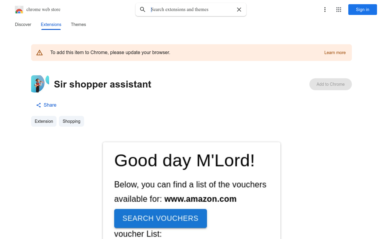 Sir shopper assistant