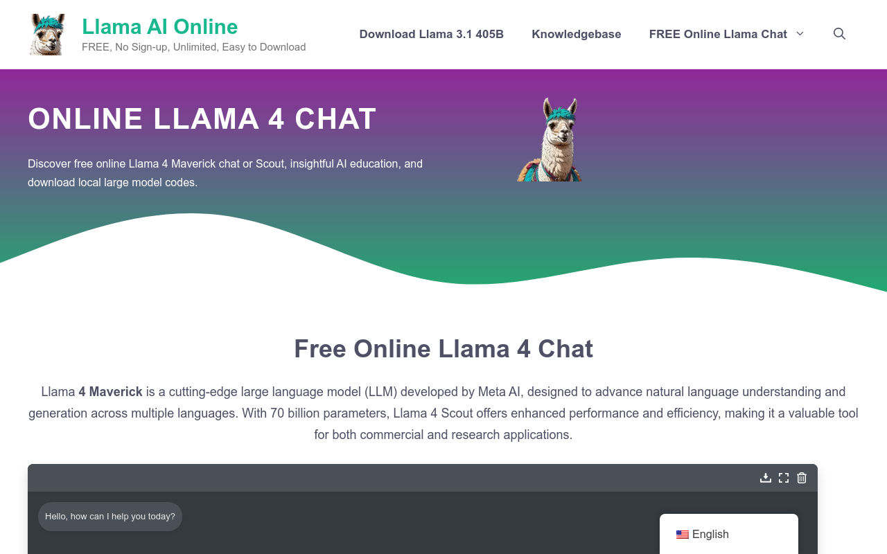Online Llama 3.1 405B Chat