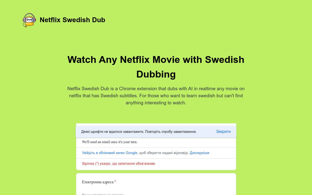 Netflix Swedish Dub