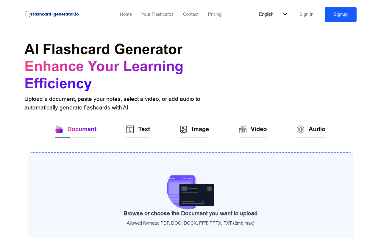 Flashcard generator