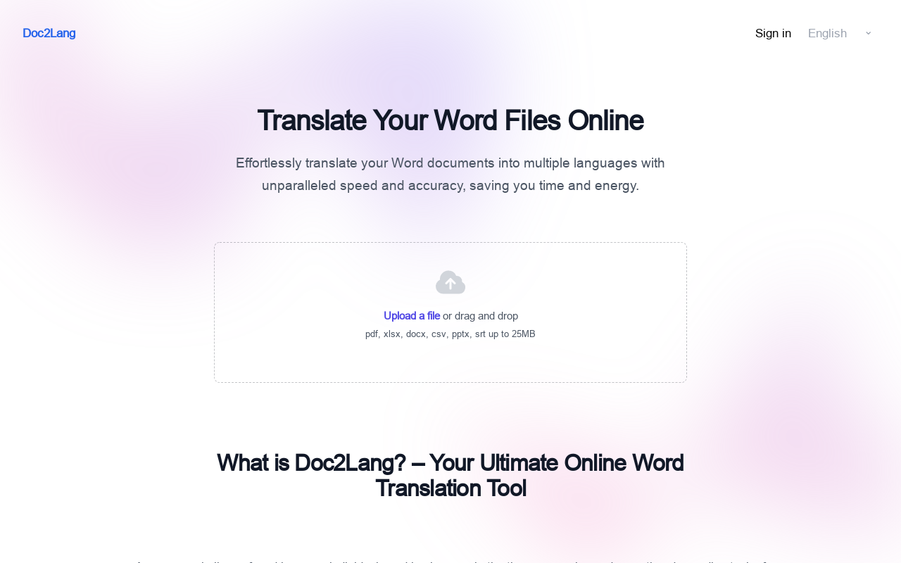 Online Word Translator By GPT