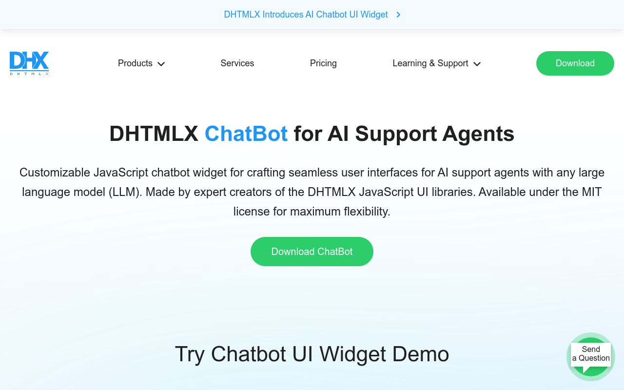 DHTMLX Chatbot