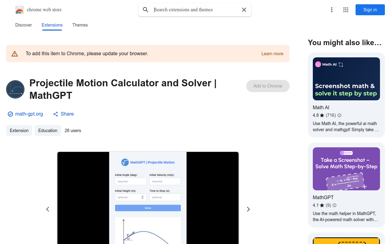 Projectile Motion Calculator and Solver | MathGPT