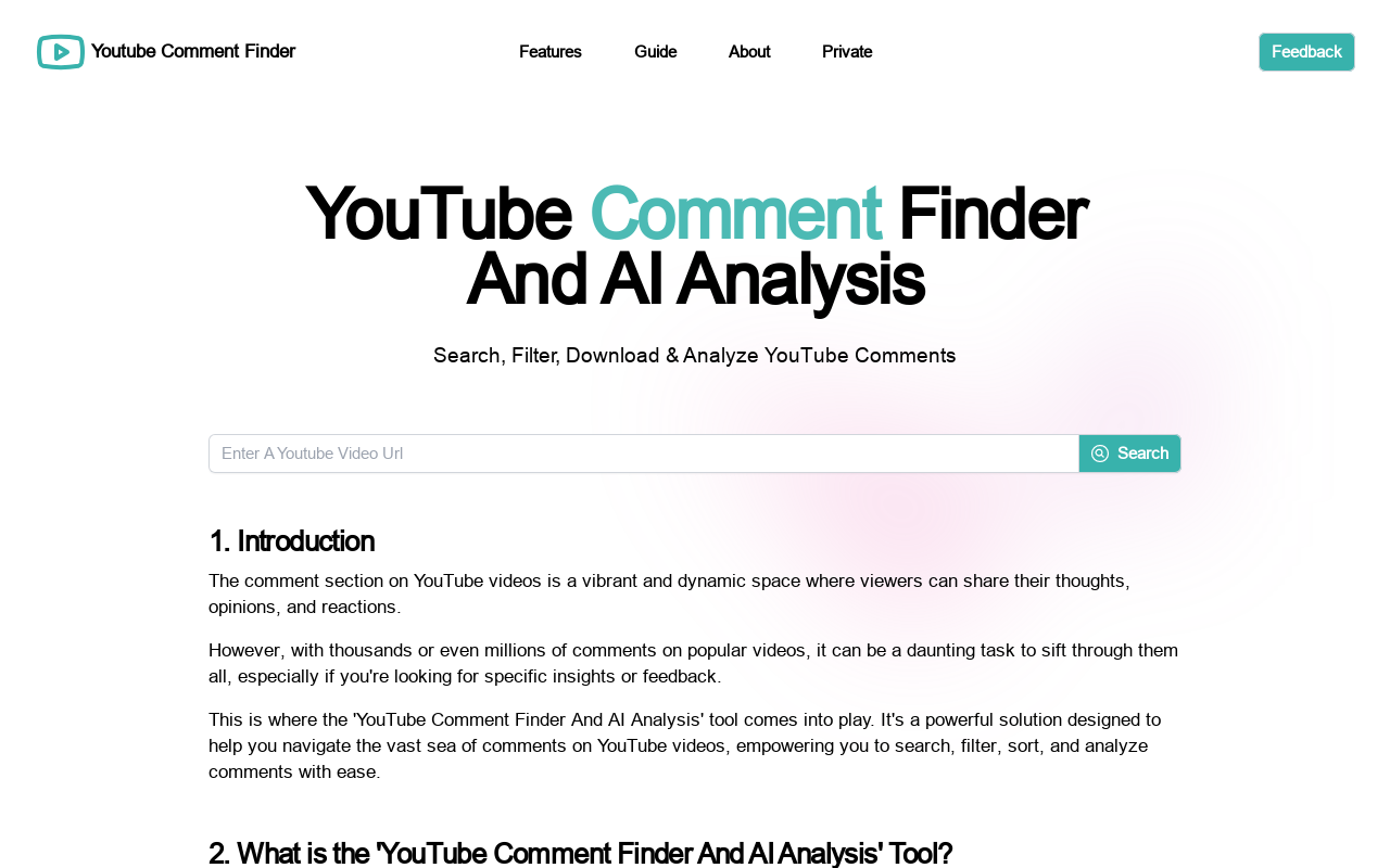 YouTube Comment Finder And AI Analysis