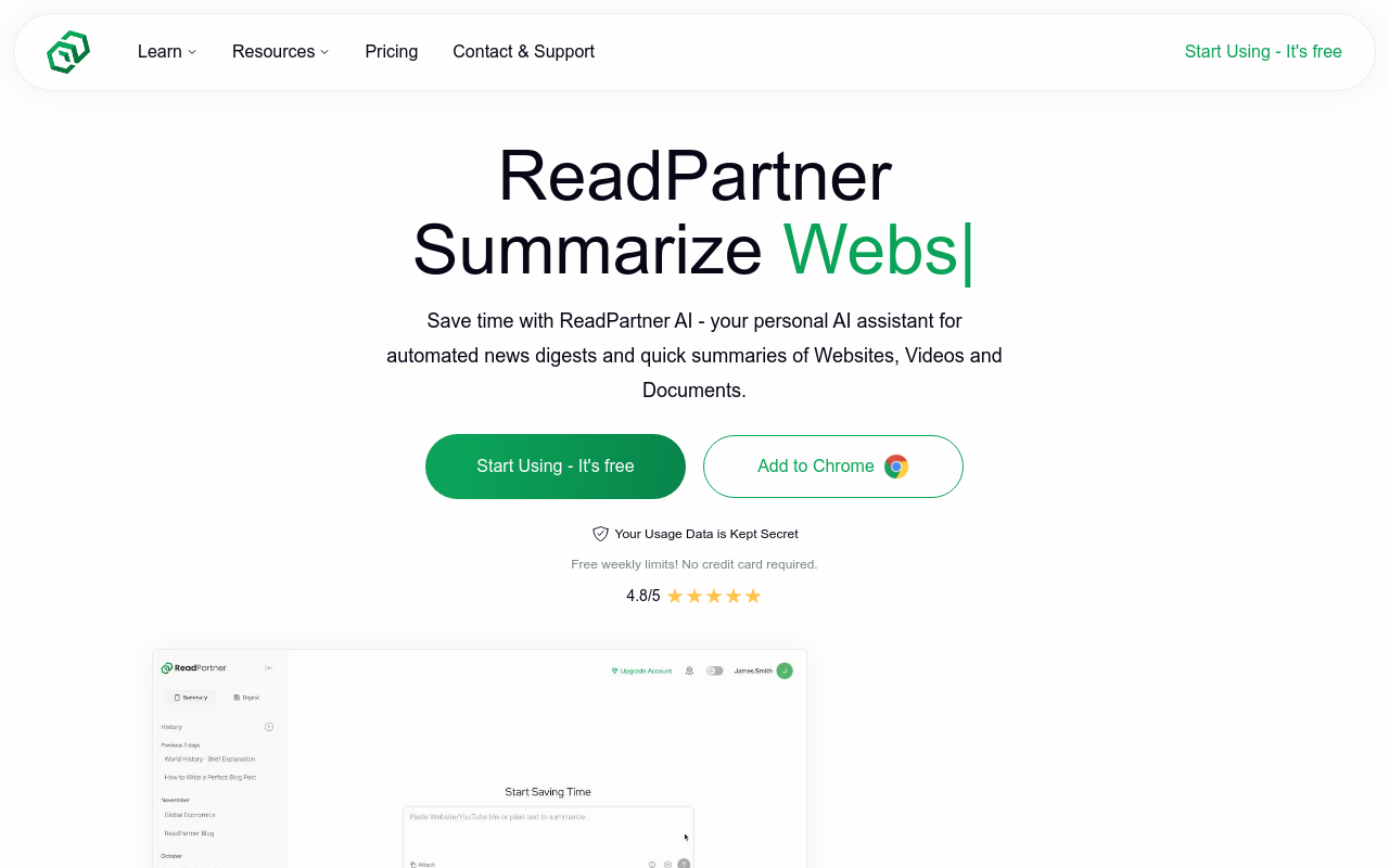 ReadPartner AI 1.0 - Portal + Extension