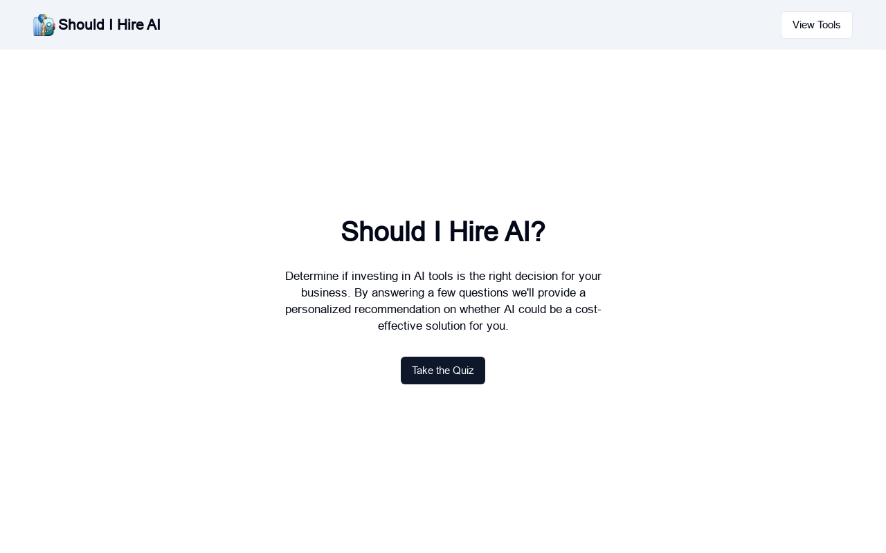 Should I Hire AI?