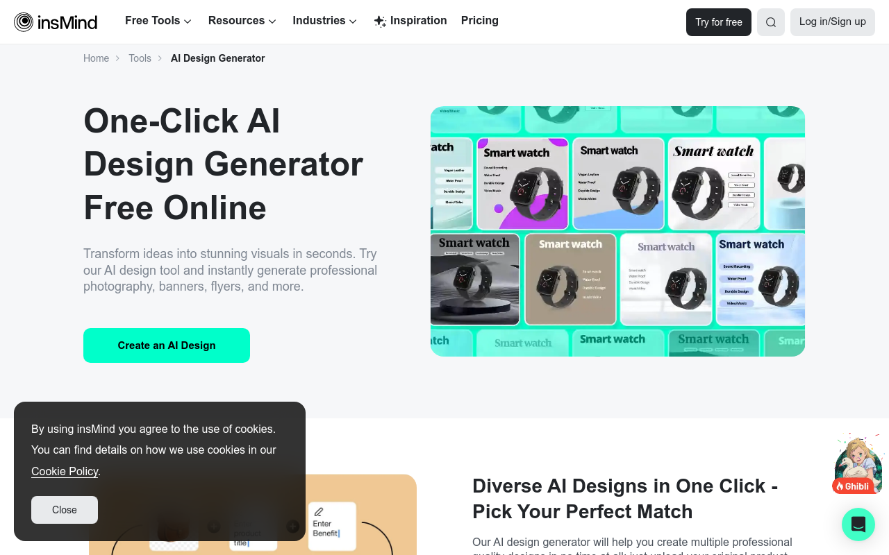 insMind AI Design Generator
