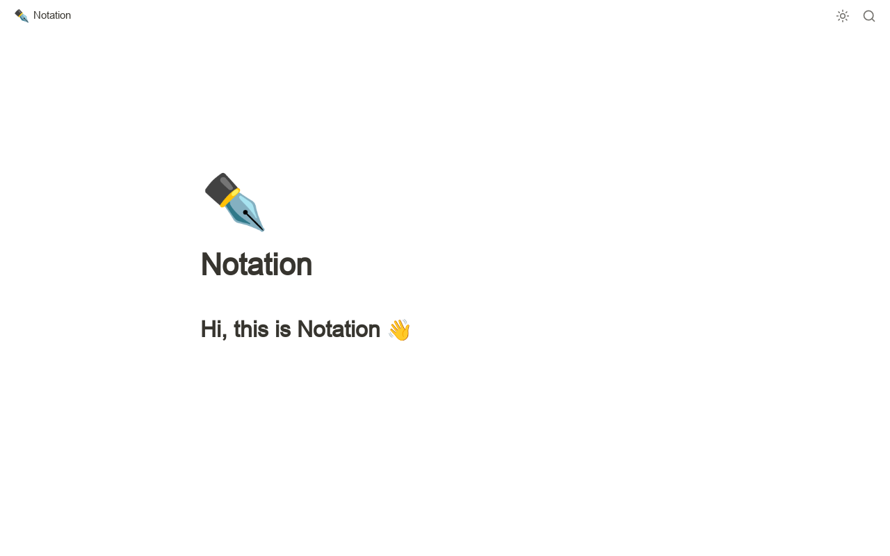 Notation